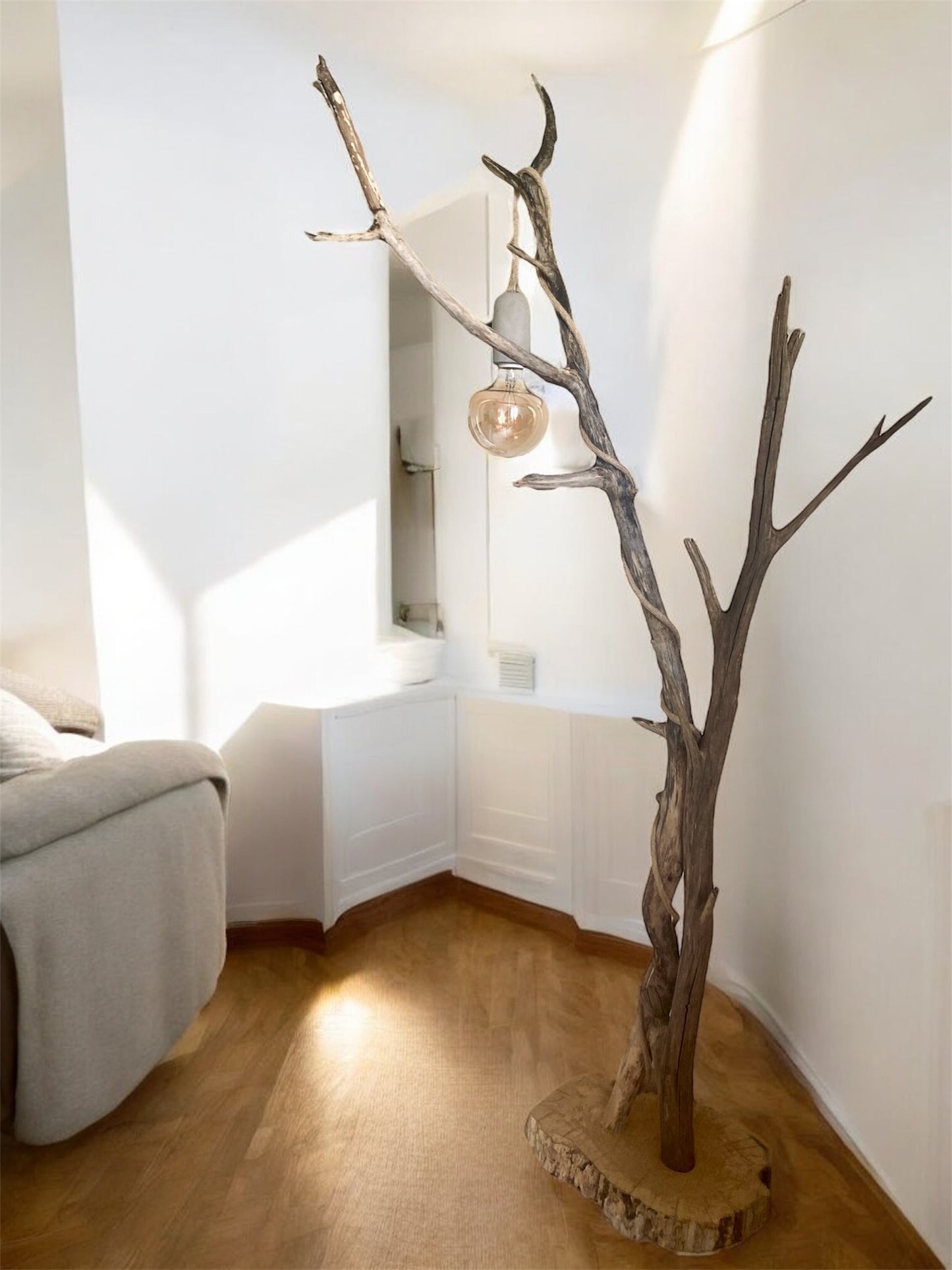 Lampe bois flotté n°1