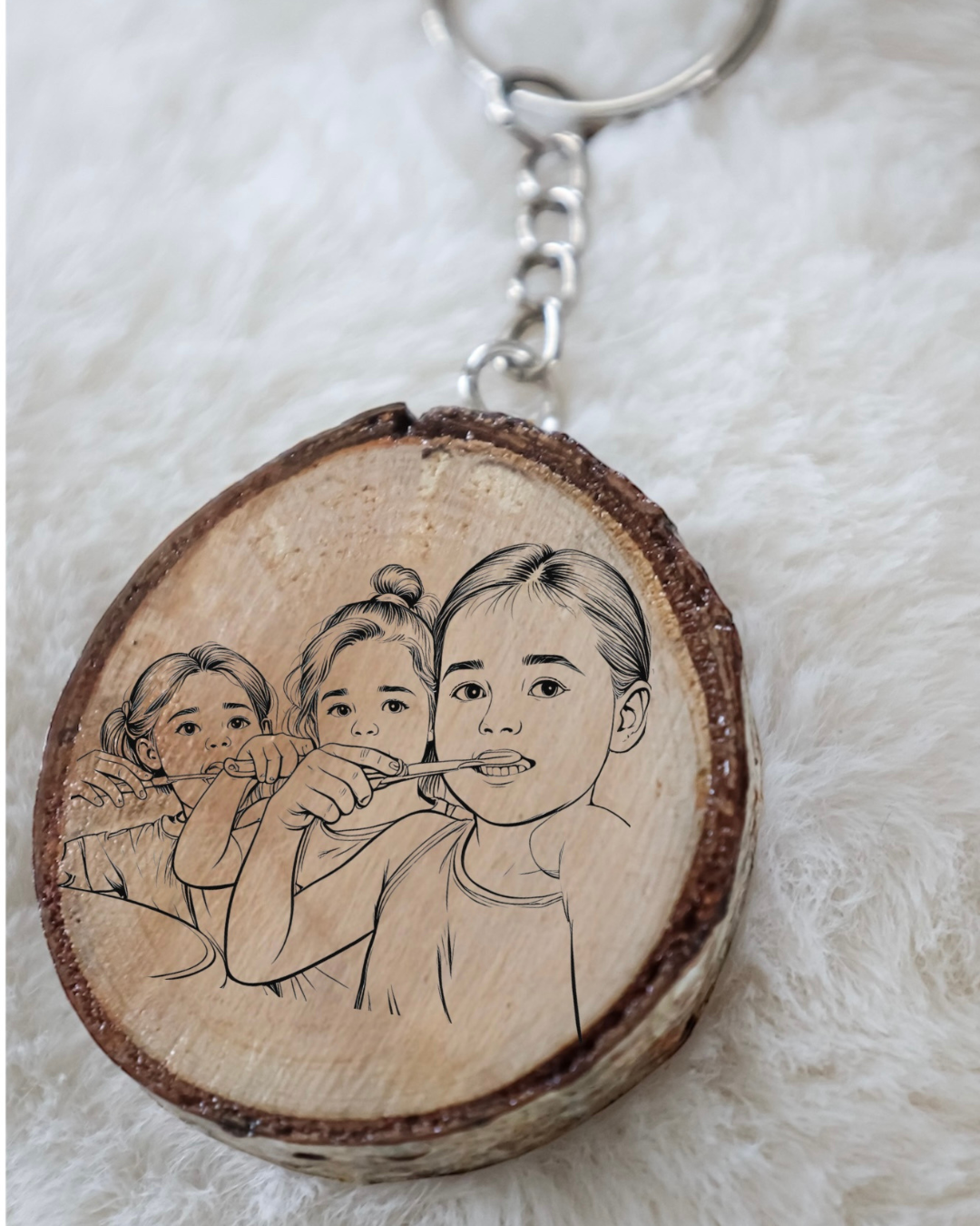 Porte clé personnalisé - gravure à partir d'une photo