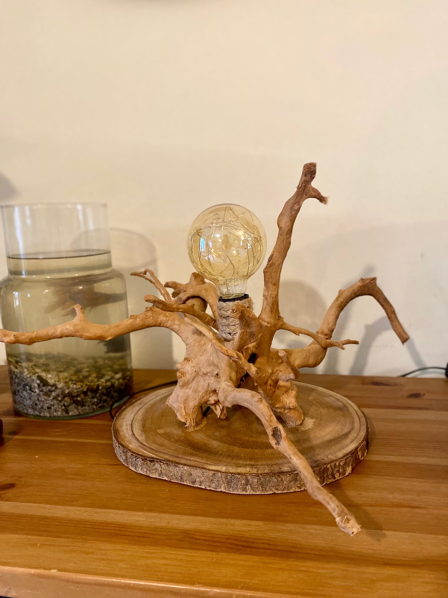 Lampe bois flotté n°4