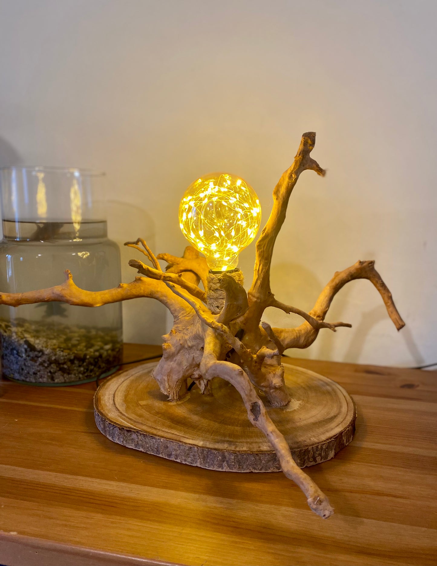 Lampe bois flotté n°4