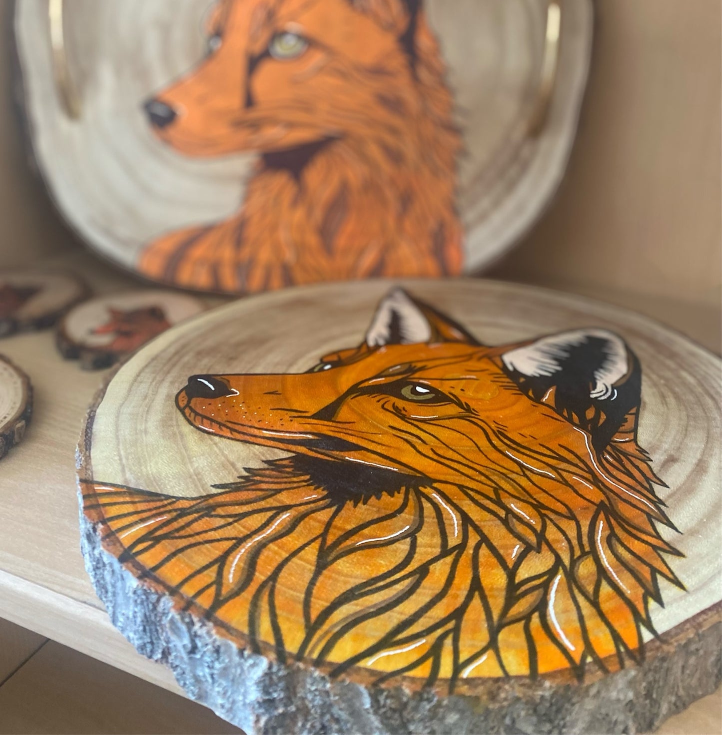 Collection Renard - Plateau, dessous de plat et dessous de verre