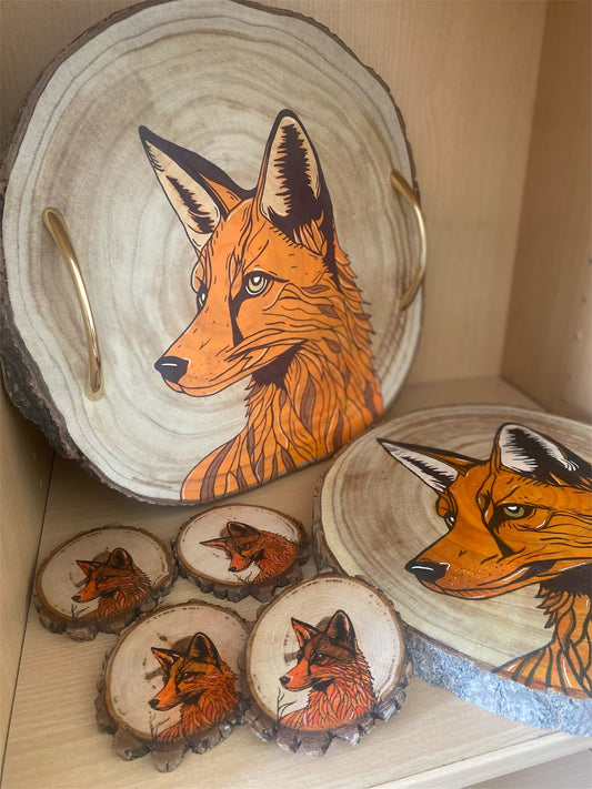 Collection Renard - Plateau, dessous de plat et dessous de verre