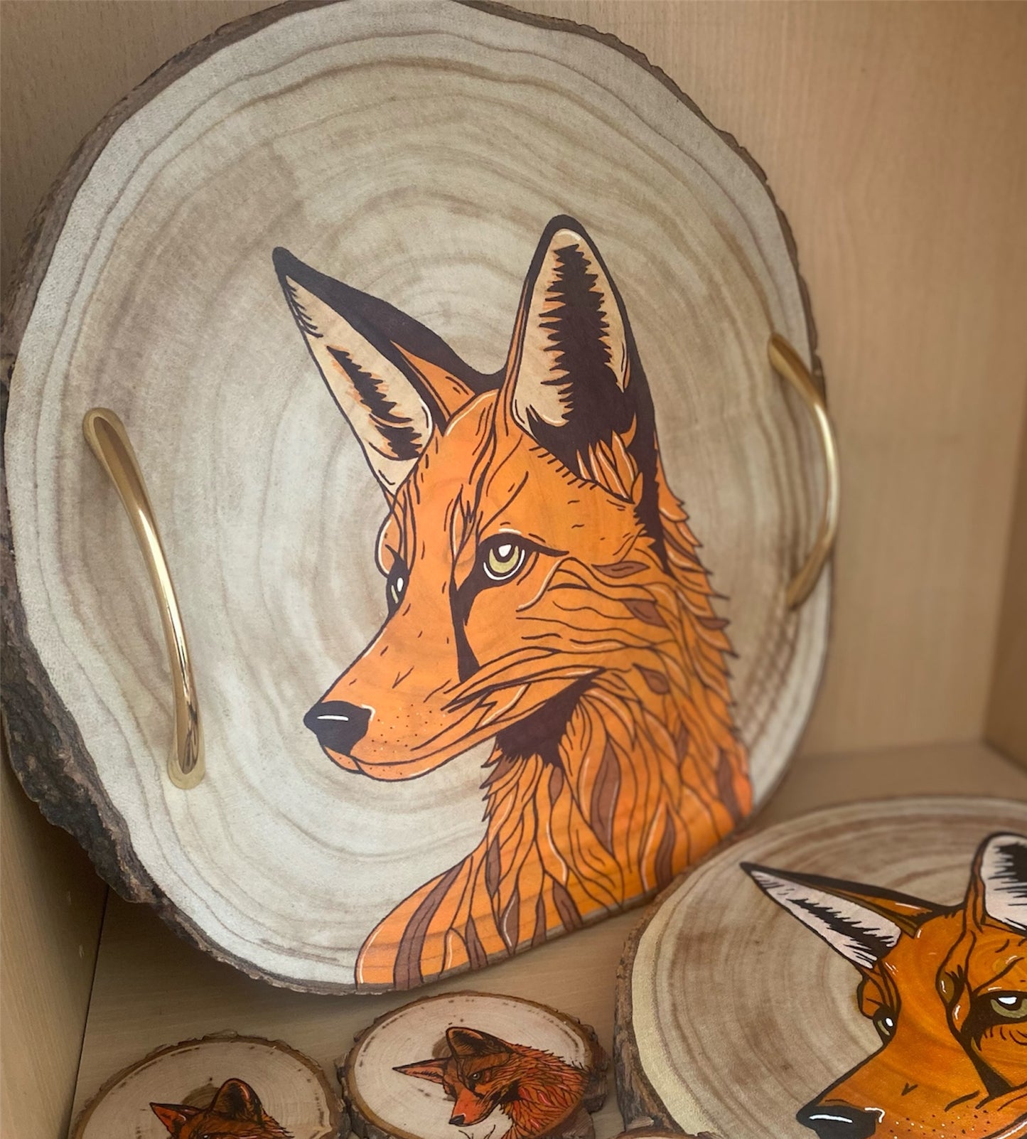 Collection Renard - Plateau, dessous de plat et dessous de verre